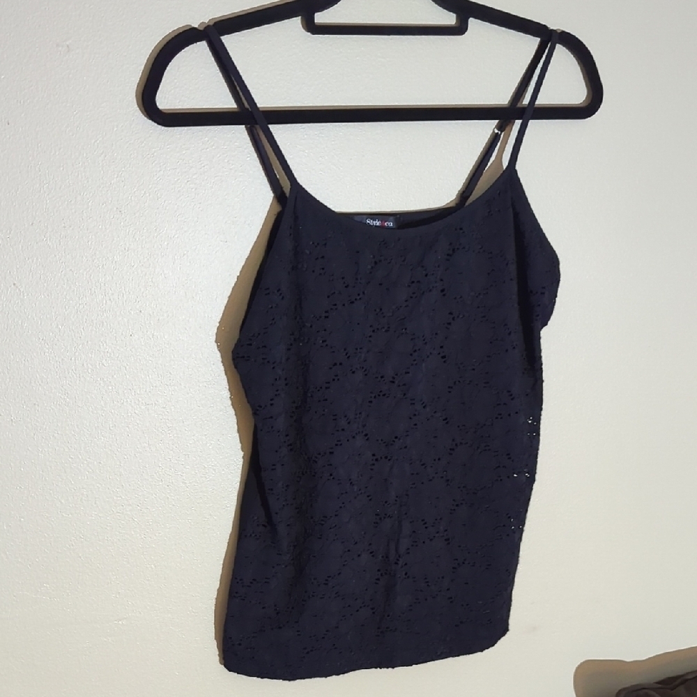 Style & Co. Black Fitted Sleeveless Camisole - Picture 2 of 8
